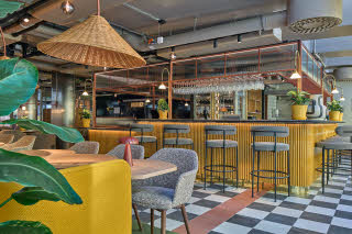 Photo by: Robin Hayes Photography bar and restaurant at scandic wallin in stockholm